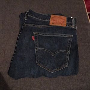 Levi’s men’s 505 jeans.  Dark blue size 36x29.